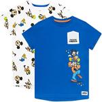 Bunte Entenhausen Micky Maus Printed Shirts für Kinder & Druck-Shirts für Kinder für Jungen Größe 104 2-teilig 