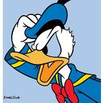 Blaue Entenhausen Donald Duck Leinwanddrucke 40x40 