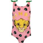 Pinke Animal-Print König der Löwen Simba Kinderbadeanzüge mit Löwen-Motiv für Mädchen Größe 92 