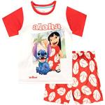 Rote Lilo und Stitch Lilo Pelekai Kinderschlafanzüge & Kinderpyjamas für Mädchen Größe 134 
