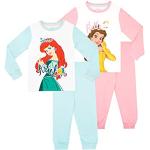 Disney Prinzessinnen Kinderschlafanzüge & Kinderpyjamas für Mädchen Größe 134 2-teilig 