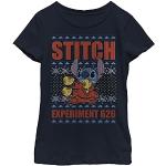 Marineblaue Kurzärmelige Lilo und Stitch Stitch Kinder T-Shirts für Mädchen 