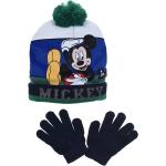 Marineblaue Entenhausen Mütze Schal Handschuh Sets für Kinder mit Maus-Motiv 
