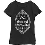 Schwarze Kurzärmelige Disney Prinzessinnen Kinder T-Shirts für Mädchen 