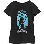 Schwarze Kurzärmelige Disney Prinzessinnen Kinder T-Shirts für Mädchen 