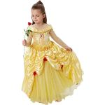 Goldgelbe Maxi Prinzessin-Kostüme mit Pailletten aus Polyester für Kinder Größe 110 