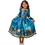 Blaue Langärmelige Prinzessin-Kostüme aus Polyester für Kinder Größe 128 