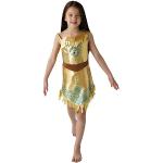 Goldene Pocahontas Prinzessin Pocahontas Prinzessin-Kostüme mit Fransen aus Polyester für Kinder Größe 140 