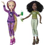 Disney Prinzessinnen Comfy Squad Rapunzel und Tiana, Puppen zum Film Chaos im Netz mit Freizeit-Outfit und Zubehör