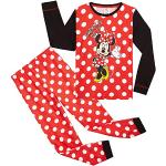 Rote Disney Prinzessinnen Arielle Lange Kinderschlafanzüge mit Maus-Motiv aus Baumwolle für Mädchen 