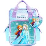 Disney Rucksack Schule, Frozen 2 Set mit Rucksack und Handtasche Mädchen, Glitzer Rucksack Kinder mit Anna und Elsa, Reise und Schule Zubehör, Geschenke für Kinder