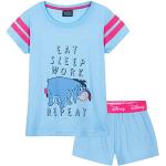 Blaue Pu der Bär I-Aah Kurze Kinderschlafanzüge für Mädchen 