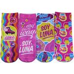 Bunte Soy Luna Kindersocken & Kinderstrümpfe für Mädchen Größe 23 4-teilig 