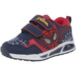 Blaue Spiderman Low Sneaker mit Klettverschluss Leicht für Kinder 