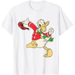Weiße Vintage Entenhausen Donald Duck T-Shirts für Herren Größe S 