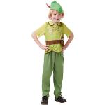 Hellgrüne Peter Pan Peter Karnevalshosen & Faschingshosen aus Samt für Kinder Größe 128 