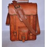 Braune Vintage Messenger Bags & Kuriertaschen aus Leder für Herren medium 