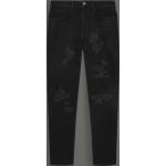 Schwarze Streetwear COS Ripped Jeans & Zerrissene Jeans mit Reißverschluss aus Denim für Herren Größe XXL Weite 32, Länge 30 