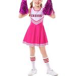 Pinke Cheerleader-Kostüme aus Polyester für Kinder 