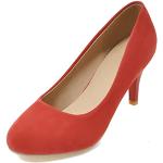 Rote Runde High Heels & Stiletto-Pumps für Damen Größe 43 