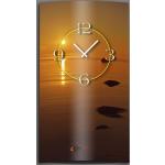 Goldene dixtime Moderne Wanduhren mit Sonnenuntergang-Motiv 