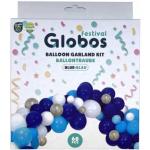 Silberne Globos Festival Ballongirlanden aus Silber 