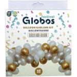 Silberne Globos Festival Ballongirlanden 