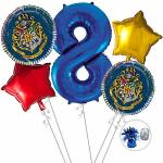 Bunte Zahl 8 Kids Party World Harry Potter Folienballons aus Silber 