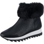 Reduzierte Schwarze DKNY Runde Blockabsatz Ankle Boots & Klassische Stiefeletten aus Textil für Damen Größe 40,5 für den für den Winter 