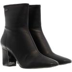 Schwarze DKNY Ankle Boots & Klassische Stiefeletten mit Reißverschluss aus Textil für Damen Größe 41 