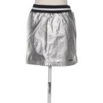 Reduzierte Silberne DKNY Mini Kunstlederröcke aus Kunstleder für Damen Größe XS 