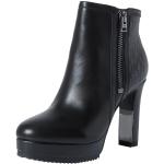 Schwarze DKNY Ankle Boots & Klassische Stiefeletten mit Reißverschluss aus Kalbsleder für Damen Größe 38 