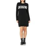 Schwarze Elegante DKNY Pulloverkleider für Damen Größe XL 