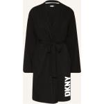 Schwarze DKNY Morgenmäntel zum Binden aus Jersey für Damen Größe S 