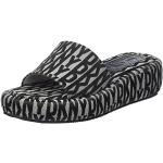 DKNY Damen Ovalia Textile Wedge Sandals, Black/Eggnog, 36.5 EU