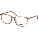Beige DKNY Quadratische Kunststoffbrillen für Damen 