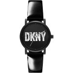 Reduzierte Schwarze DKNY Metallarmbanduhren mit Metallarmband für Damen 