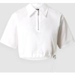 Weiße DKNY Blusenshirts & Schlusen mit Reißverschluss aus Baumwolle Cropped für Damen Größe XS 