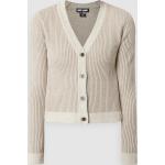 Beige DKNY Mini V-Ausschnitt Damencardigans & Damenstrickjacken aus Baumwollmischung Cropped Größe XS 