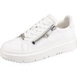 Reduzierte Weiße DKNY Low Sneaker mit Reißverschluss aus Leder für Damen Größe 41 