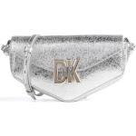 Reduzierte Silberne DKNY Umhängetaschen aus Rindsleder für Damen 
