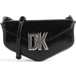 Reduzierte Schwarze DKNY Umhängetaschen aus Rindsleder für Damen 