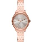 Reduzierte Rosa DKNY Armbanduhren mit Roségold-Armband 