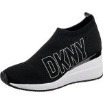 Reduzierte Schwarze DKNY Slip-on Sneaker ohne Verschluss aus Textil für Damen Größe 41 
