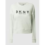 Reduzierte Neongrüne DKNY Damensweatshirts aus Baumwollmischung Größe XS 