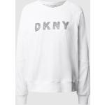 Weiße DKNY Strickpullover aus Baumwollmischung für Damen Größe XS 