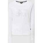 Weiße DKNY Strickpullover aus Baumwollmischung für Damen Größe XL 