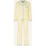 Gelbe DKNY Pyjamas lang aus Jersey für Damen Größe XS 