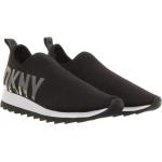 Reduzierte Schwarze DKNY Slip-on Sneaker ohne Verschluss aus Textil für Damen Größe 38 