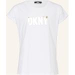 Weiße DKNY T-Shirts aus Baumwolle für Damen 